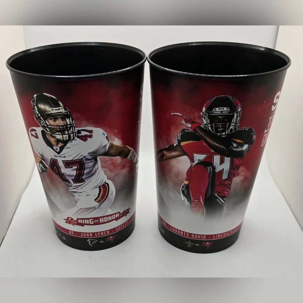 Tampa Bay Buccaneers 2016 Season Stadium Cup Collection Lot Of 2 Lynch & David